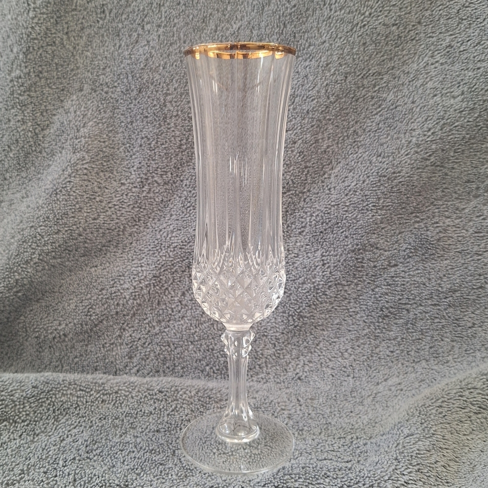 Fluted Champagne Longchamp Gold by CRISTAL D'ARQUES-DURAND
